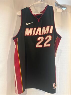 Nike Black Red Miami Basketball Jersey #22